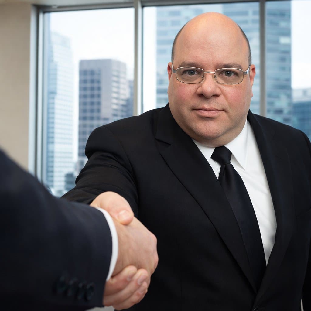 Example of Awkward Business Handshake transformation